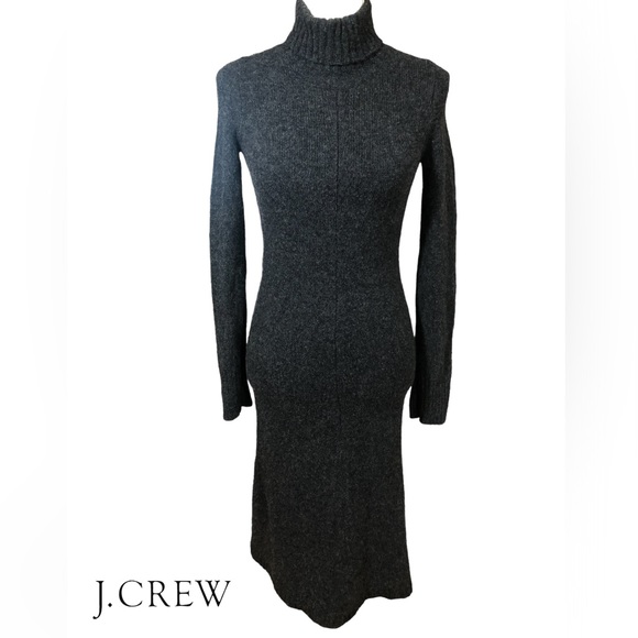J. Crew Dresses & Skirts - J. Crew Wool Turtleneck Sweater Dress Women’s Size Small Grey